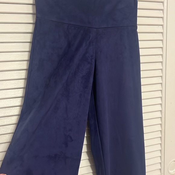 NWT Last Tango navy super soft stretchy suede like flowy pants - Picture 2 of 9